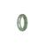 Genuine Light Green Burmese Jade Band - US 9.5