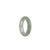 Authentic White with Pale Green Jadeite Jade Band - US 9.75