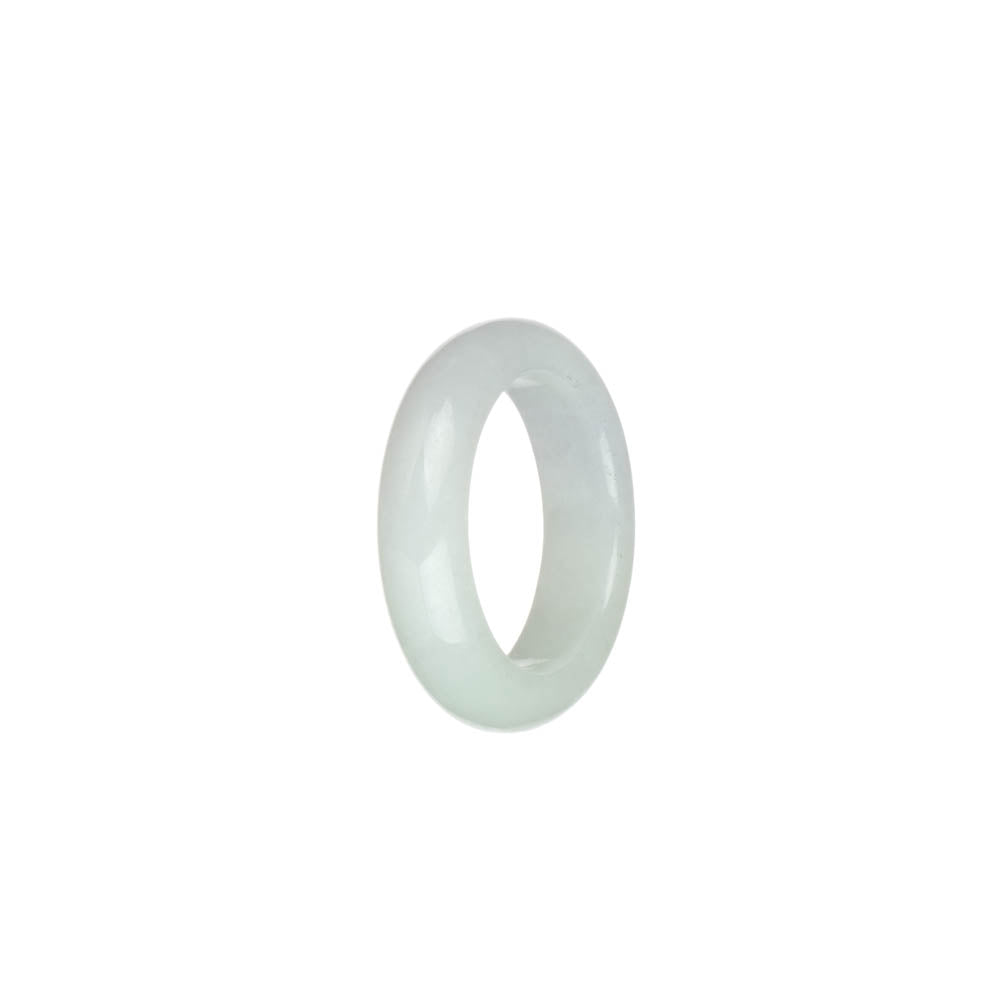 Real White Burmese Jade Band - US 9.5