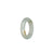 Real White with Green Burma Jade Ring - US 9.5