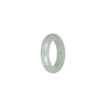 Certified White and Pale Green Burma Jade Band - US 8.25