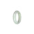 Real White with Pale Green Jade Ring - US 9.5