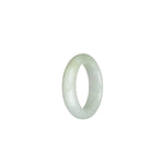 Real White with Pale Green Jade Ring - US 9.5
