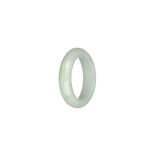 Real White with Pale Green Jade Ring - US 9.5