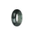 Real Black with Light Grey Burmese Jade Ring - US 11.5