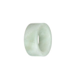 Real White with Pale Green Jade Ring- US 12