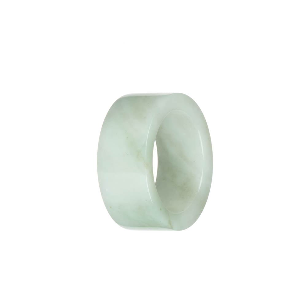 Real White with Pale Green Jade Ring- US 12