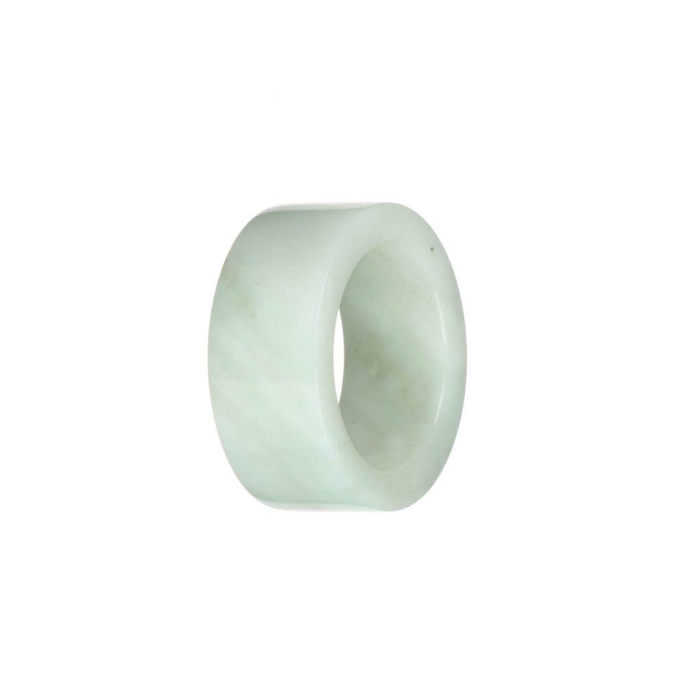 Real White with Pale Green Jade Ring- US 12