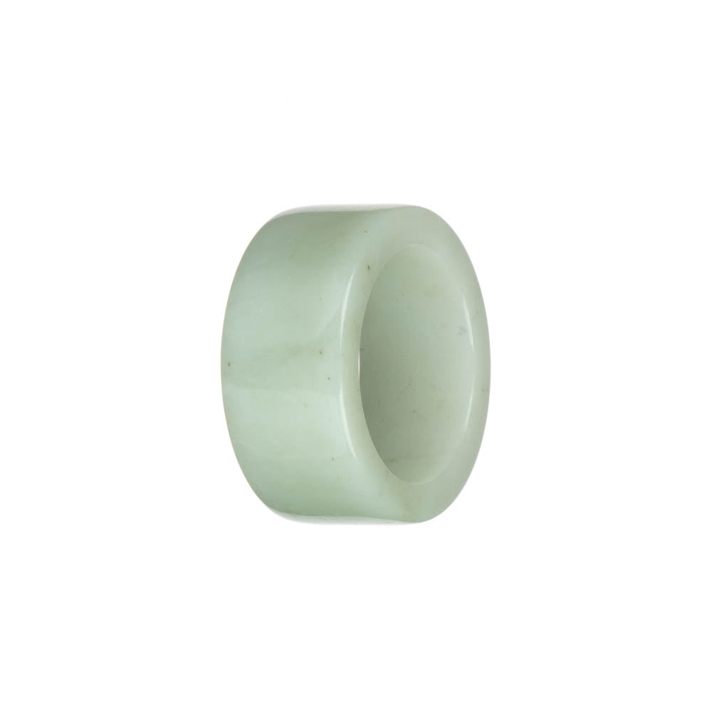 Authentic Pale Green Jade Thumb Band - US 12