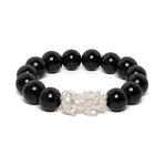 The Fortune Pixiu Bracelet with Black Fei Cui Jade