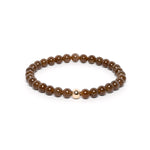 The Solitaire Bracelet with Umber Brown Nephrite Jade