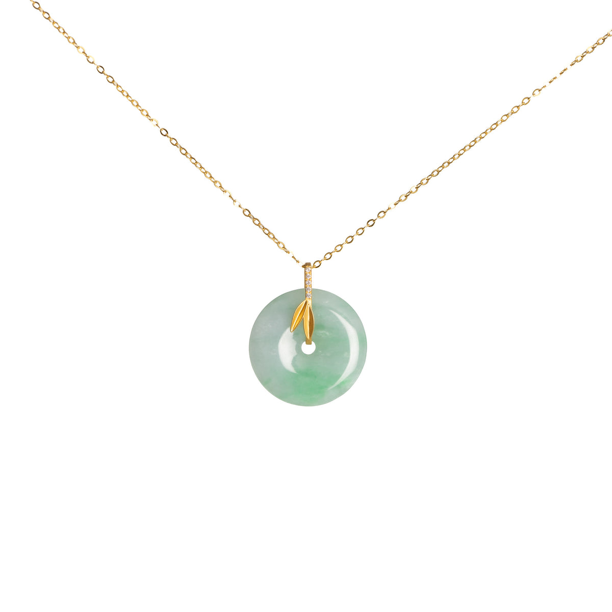 Classic Jade Disc - Diamond Leafs