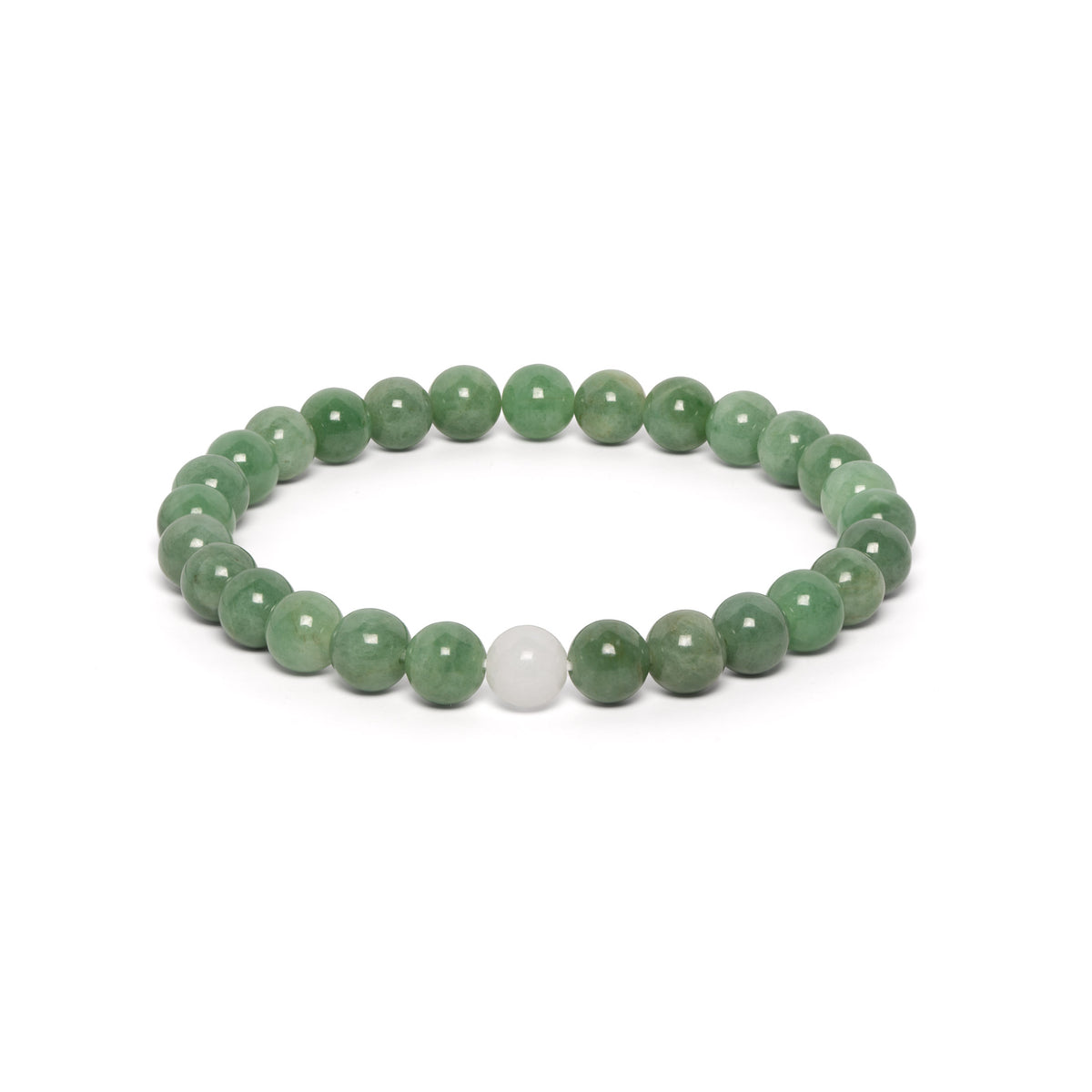 The Solitaire Bracelet with Misty Green Burmese Jadeite Jade