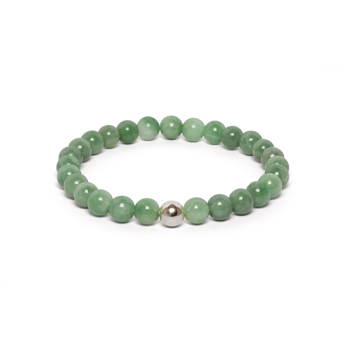 The Solitaire Bracelet with Misty Green Burmese Jadeite Jade
