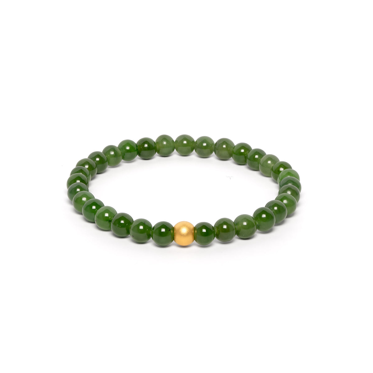 The Solitaire Bracelet with Green Hetian Nephrite Jade