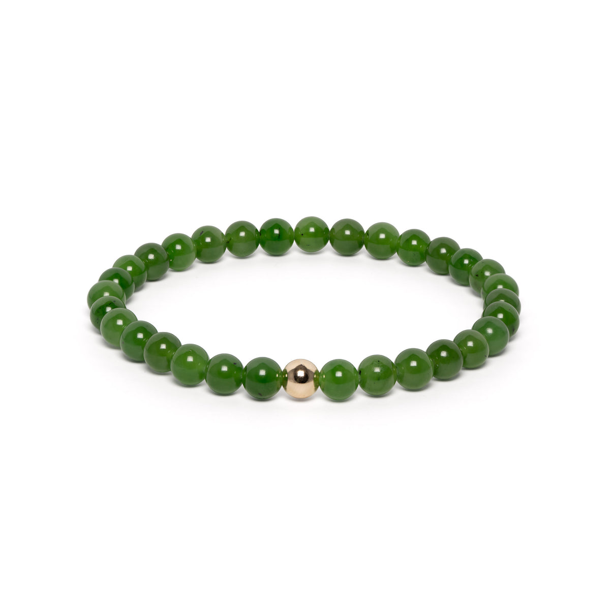 The Solitaire Bracelet with Green Hetian Nephrite Jade