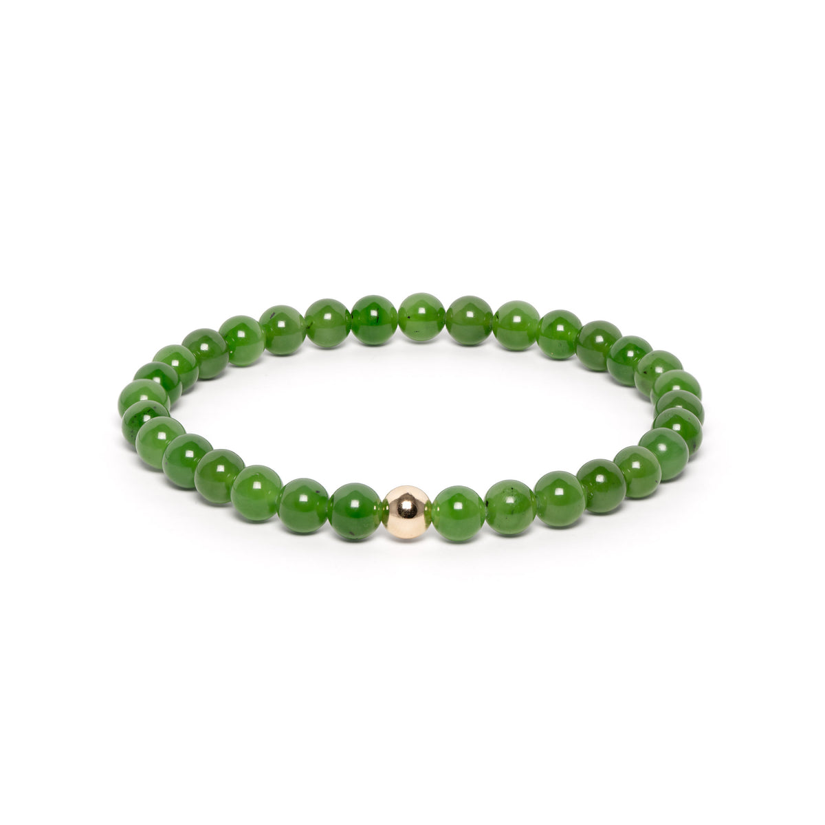 The Solitaire Bracelet with Green Hetian Nephrite Jade