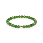 The Solitaire Bracelet with Green Hetian Nephrite Jade