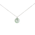 Kandy Disc Sleek Jade Pendant - Light Green