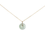 Kandy Disc Sleek Jade Pendant - Light Green