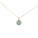 Kandy Donut Bare Diamond Jade Pendant - Icy Green