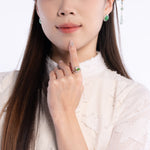 Melbourne - Jadeite Jade Flower Ring