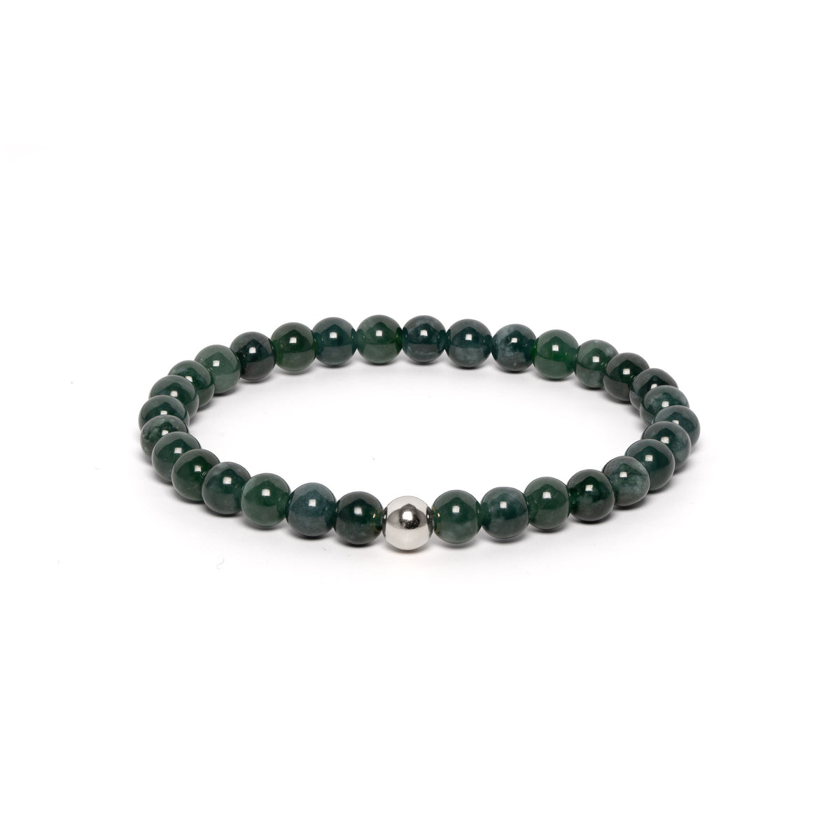 The Solitaire Bracelet with Midnight Green Guatemalan Jadeite
