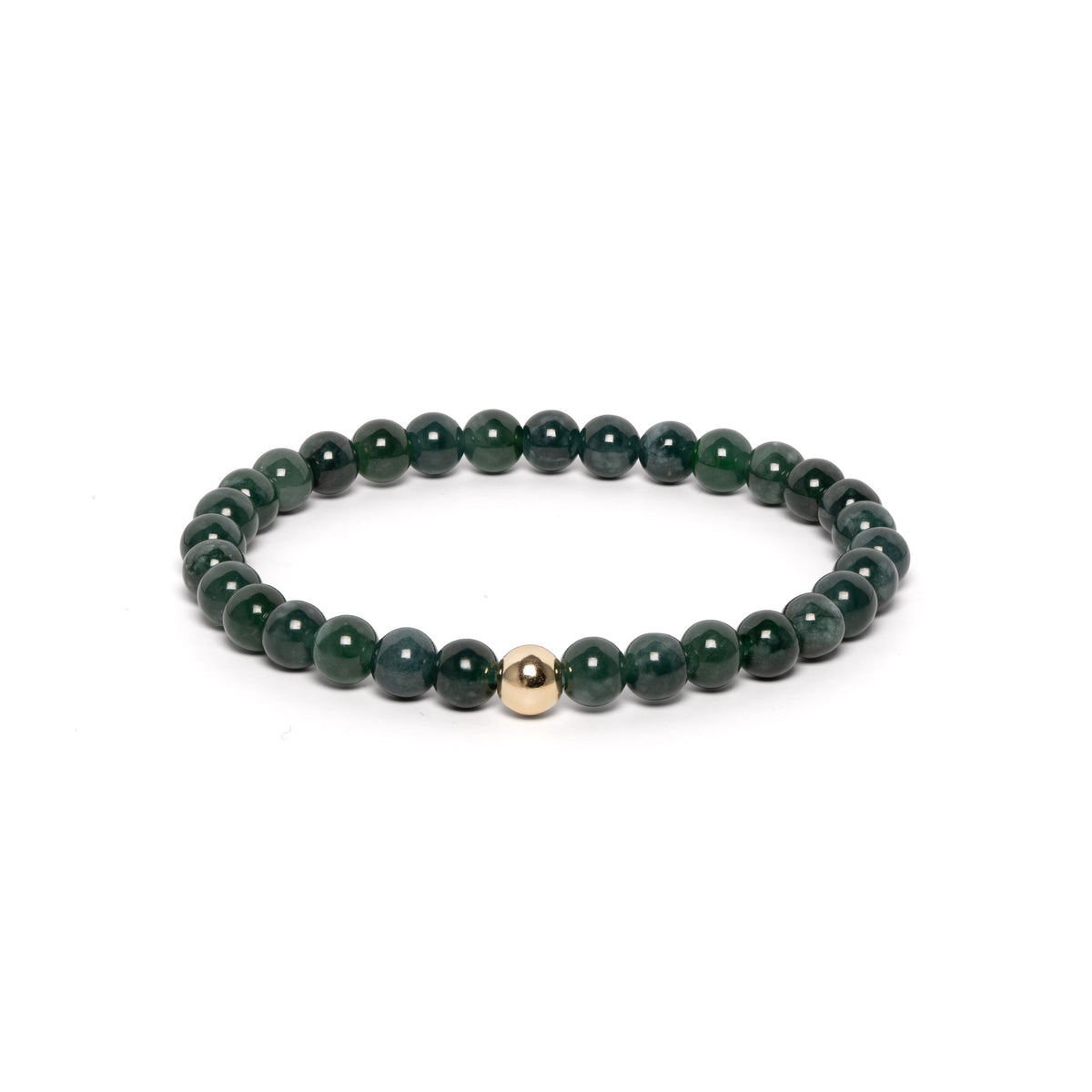The Solitaire Bracelet with Midnight Green Guatemalan Jadeite