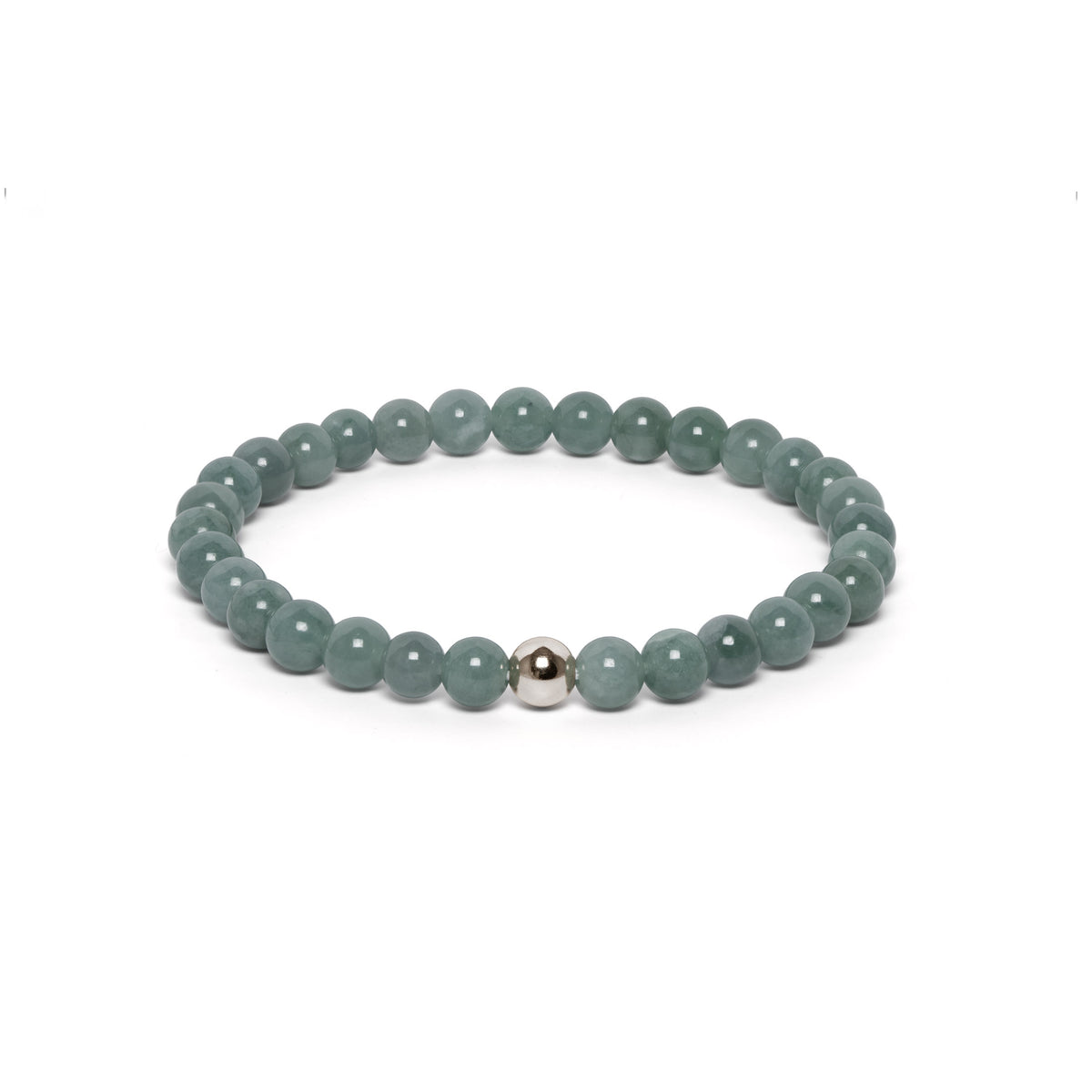 The Solitaire Bracelet with Sea Green Guatemalan Jadeite