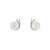 Snail Shell Whisper – White Nephrite Jade Stud Earrings in Sterling Silver