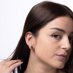 Verdant Jade – Green Jade Bead Stud Earrings in Sterling Silver