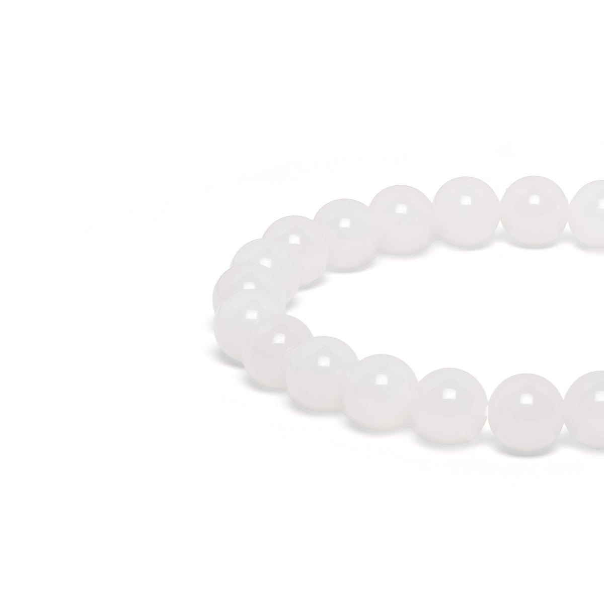The Classic Bracelet with Pure White Nephrite Jade