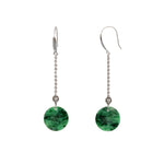 Forest Echo Jadeite Disc Earrings – Green Jade in 18K Yellow or White Gold