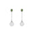 Harmony Bead – Green and White Jade Bead Drop Earrings in Sterling Silver