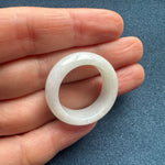 Authentic White Jadeite Jade Ring- US 9.25