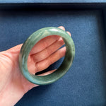 Authentic Grade A Green Jade Bracelet - 63mm Half Moon