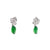 Imperial Bloom Jadeite Earrings – 18K White Gold with Diamonds