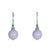 Serenity Glow Jadeite Earrings – Lavender Beads with Imperial Green Jade and Diamonds in 18K White Gold