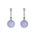 Tranquil Bloom Jadeite Earrings – Lavender and Green Jade in 18K White Gold