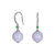 Verdant Lilac Drop Earrings – Lavender and Imperial Green Jade in 18K White Gold