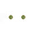 Willow Bloom – Green Nephrite Jade Stud Earrings in Gold Vermeil