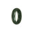 A half moon-shaped green jade bangle, made of real and natural jade, intended for children. Perfect for adding a touch of tradition and elegance to any outfit.