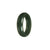 Image of a small, half-moon shaped jade bangle bracelet for children. The bracelet is made of genuine Grade A green Burma jade, showcasing its natural beauty. Perfect for adding a touch of elegance to any outfit.