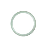 Real Natural Pale Green Burma Jade Bracelet - 56mm Half Moon