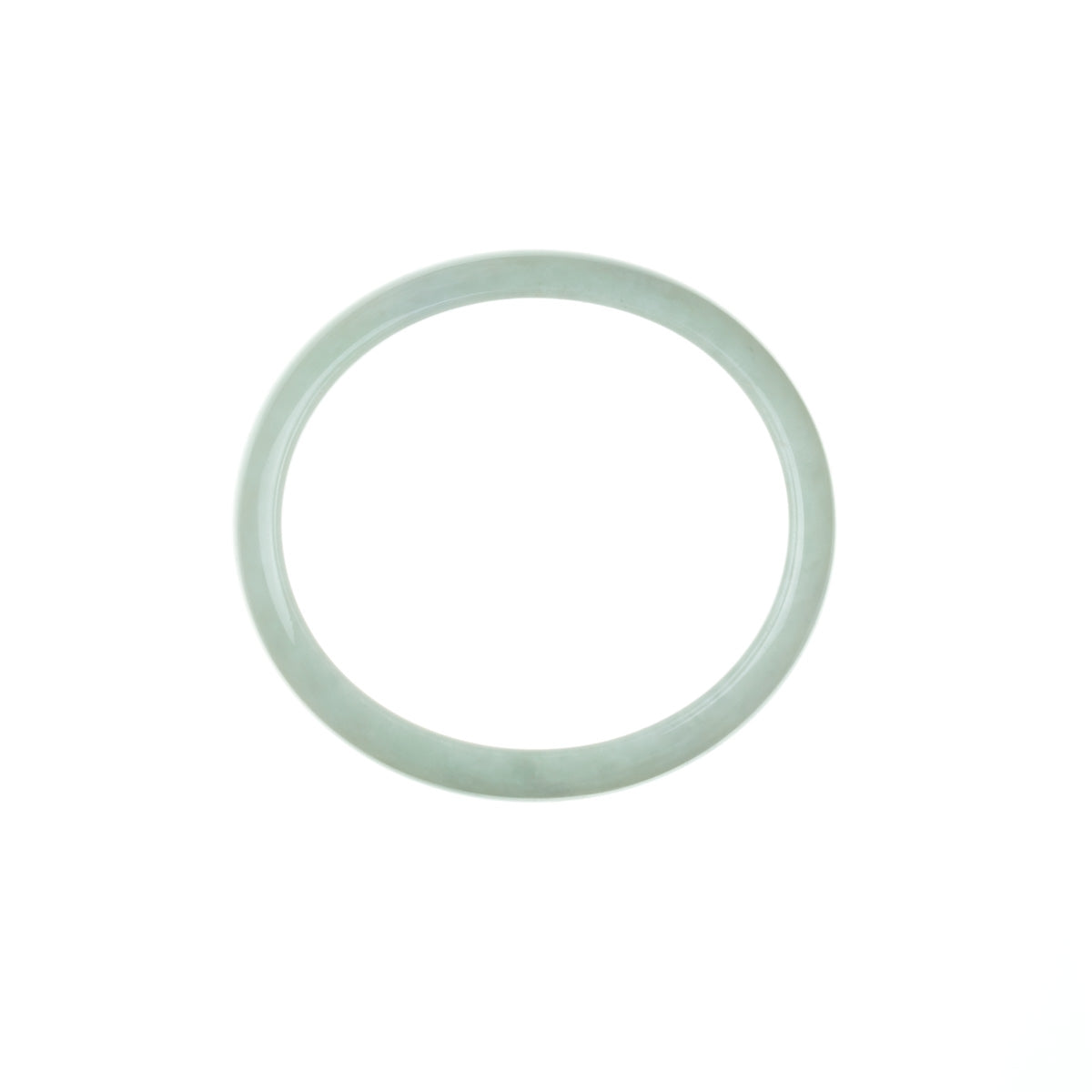 Certified Natural Very plae green Jadeite Bangle - 56mm Oval