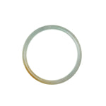 Authentic Type A Pale green with yellow Jadeite Jade Bracelet - 58mm Half Moon