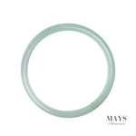 72mm Green, Lavender Burmese Jadeite Jade Bangle Bracelet - MAYS