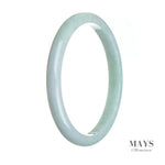 72mm Green, Lavender Burmese Jadeite Jade Bangle Bracelet - MAYS