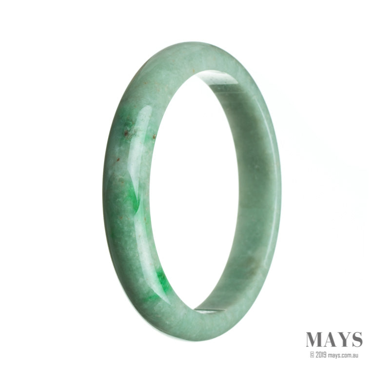 66mm Green Burmese Jadeite Jade Bangle Bracelet - MAYS