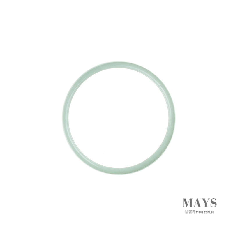 52mm Green, White Burmese Jadeite Jade Bangle Bracelet - MAYS